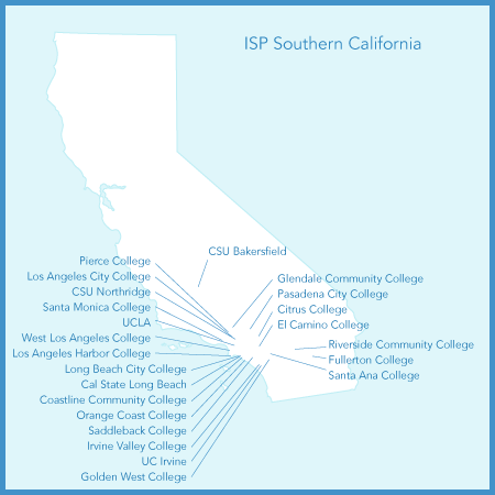 map of ISP Southern California locations